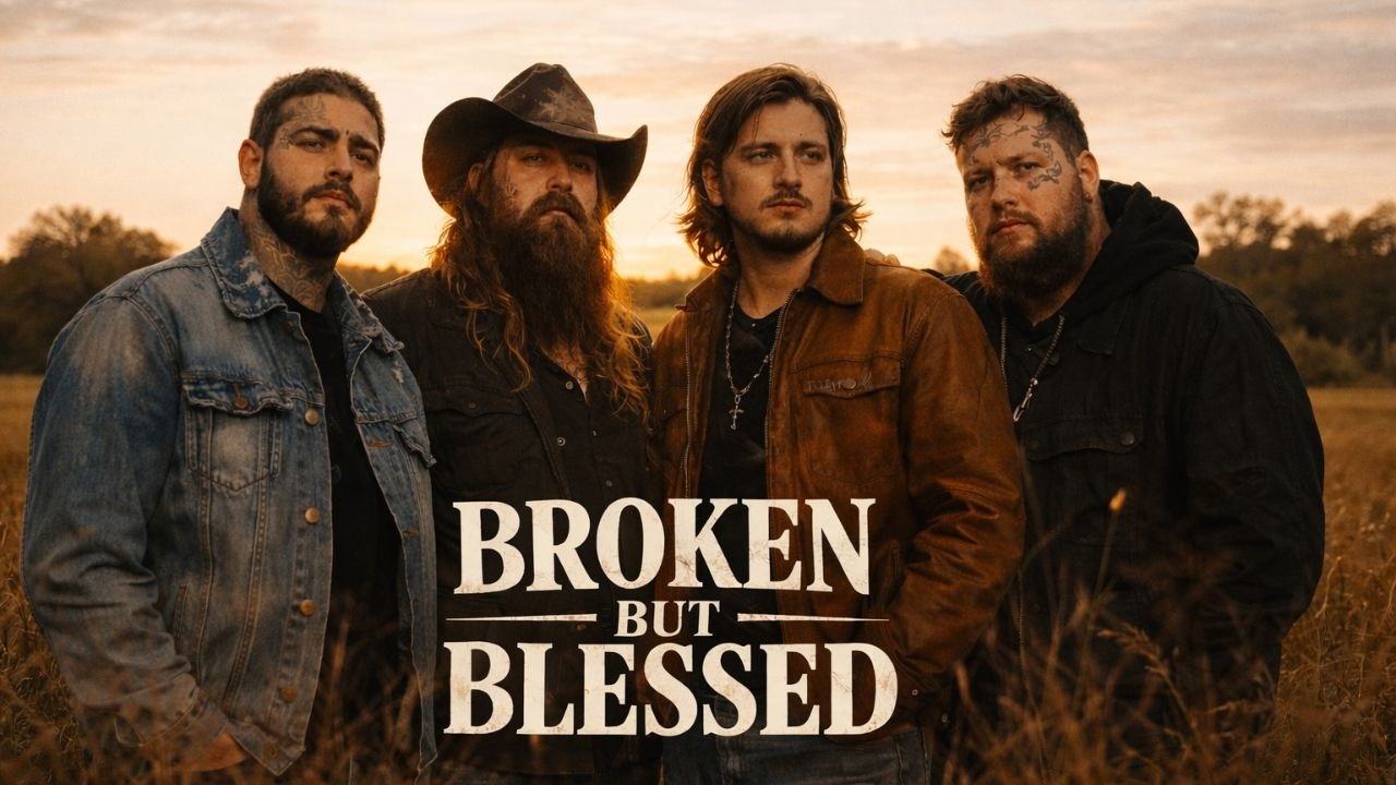 Post Malone, Chris Stapleton, Morgan Wallen & Jelly Roll–Broken But Blessed |Official Fan Made Music