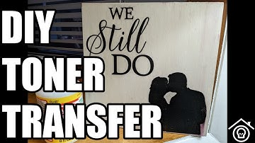 Easy Image Transfer To Wood With Mod Podge & A Laser Print (DIY Anniversary Gift)