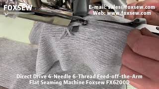 Direct Drive 4-Needle 6-Thread Feed off the Arm Flat Seaming Machine