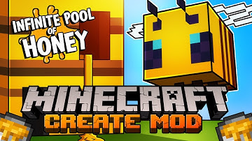 A Honey Farm with an Infinite Pool of Honey - Create Mod 0.5.0 - Minecraft 1.18.2