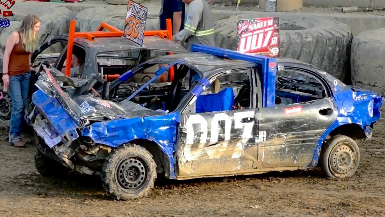 Heat 1 Youth Compact Demolition Derby at The Fayette County Fair July 28th, 2025 Hardcore Derby