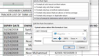 Highlight Expiry Dates based on Criteria - Conditional Formatting in Excel