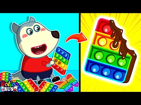История Вулфу #5 - Не кладите конфеты в шоколад Pop It! | Wolfoo Russian | Kids Cartoon