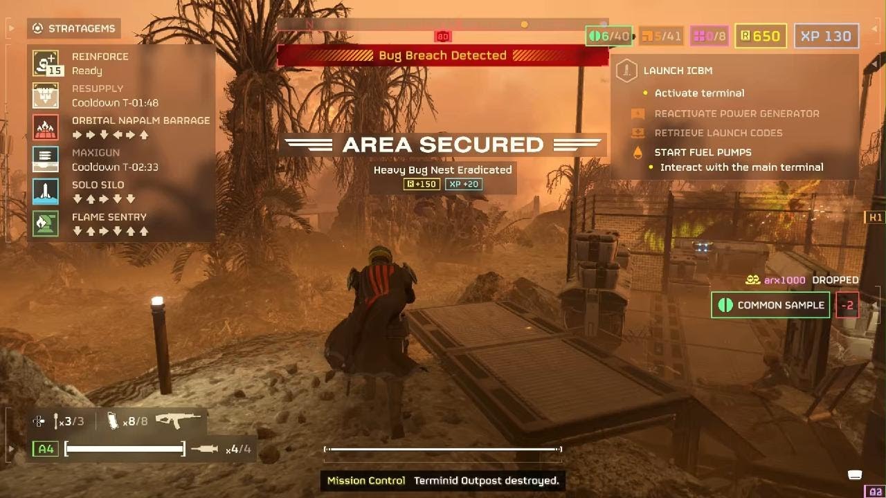 HELLDIVERS 2 fighting on Nivel 43