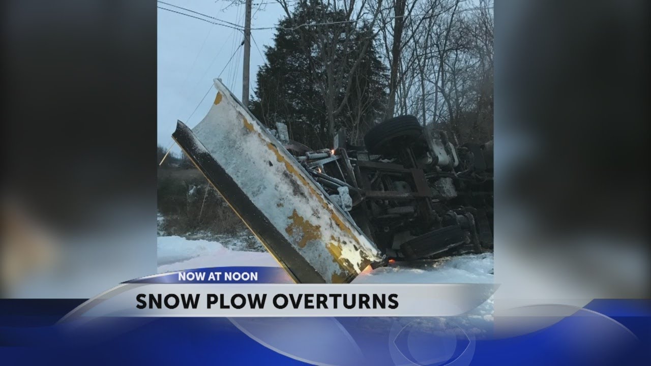 Snow plow truck overturns in Telford, TN YouTube