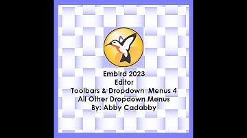 5. Remaining Drop Down Menus In Embird Editor