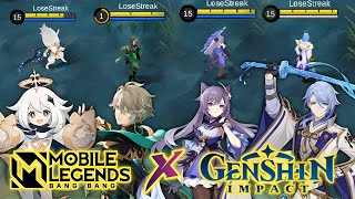 NEW COLLAB❗ 4 Genshin Impact Character in Mobile Legends