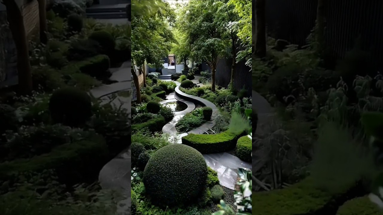 Sculpted luxury garden build timelapse 🌿 