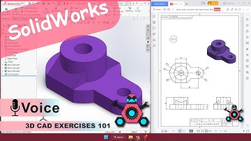 SolidWorks | 3D CAD EXERCISES 101 | StudyCadCam | Solution Tutorial |