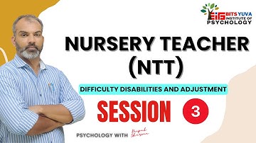 3. Difficulty Disabilities and Adjustment , DSSSB Assistant Teacher Nursery, with Deepak Sharma,