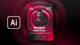 How to Make Music Festival Poster / Flyer in Adobe Illustrator | 1