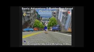 Sonic Adventure 2 Battle One Level Playthrough using the Gamecubes Action Replay 1.06 :D #Nintendo