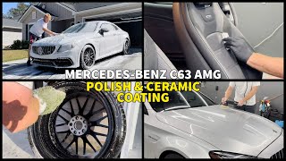 Polishing Then Ceramic Coating This Mercedes-Benz C63 AMG Top to Bottom.