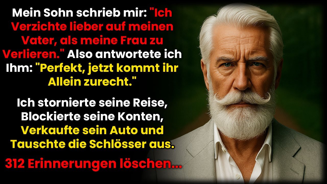 Mein Sohn Schrieb Mir  „Lieber Ohne Vater Als Ohne Meine Frau “ Also Tat Ich…