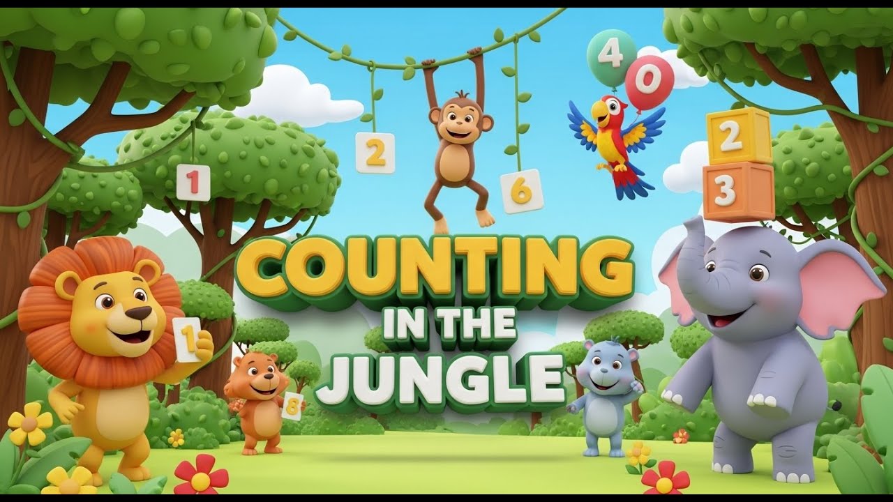 Counting in the Jungle | Fun Number Song for Kids | ToonBeats Studio