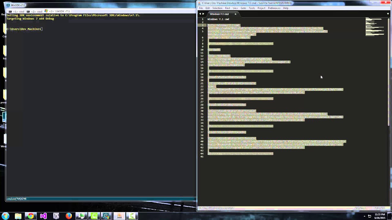 Development Tools:   ConEmu