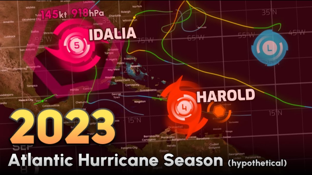 2023 Hypothetical Atlantic Hurricane Season Animation - YouTube