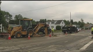 Water main break in South Hadley