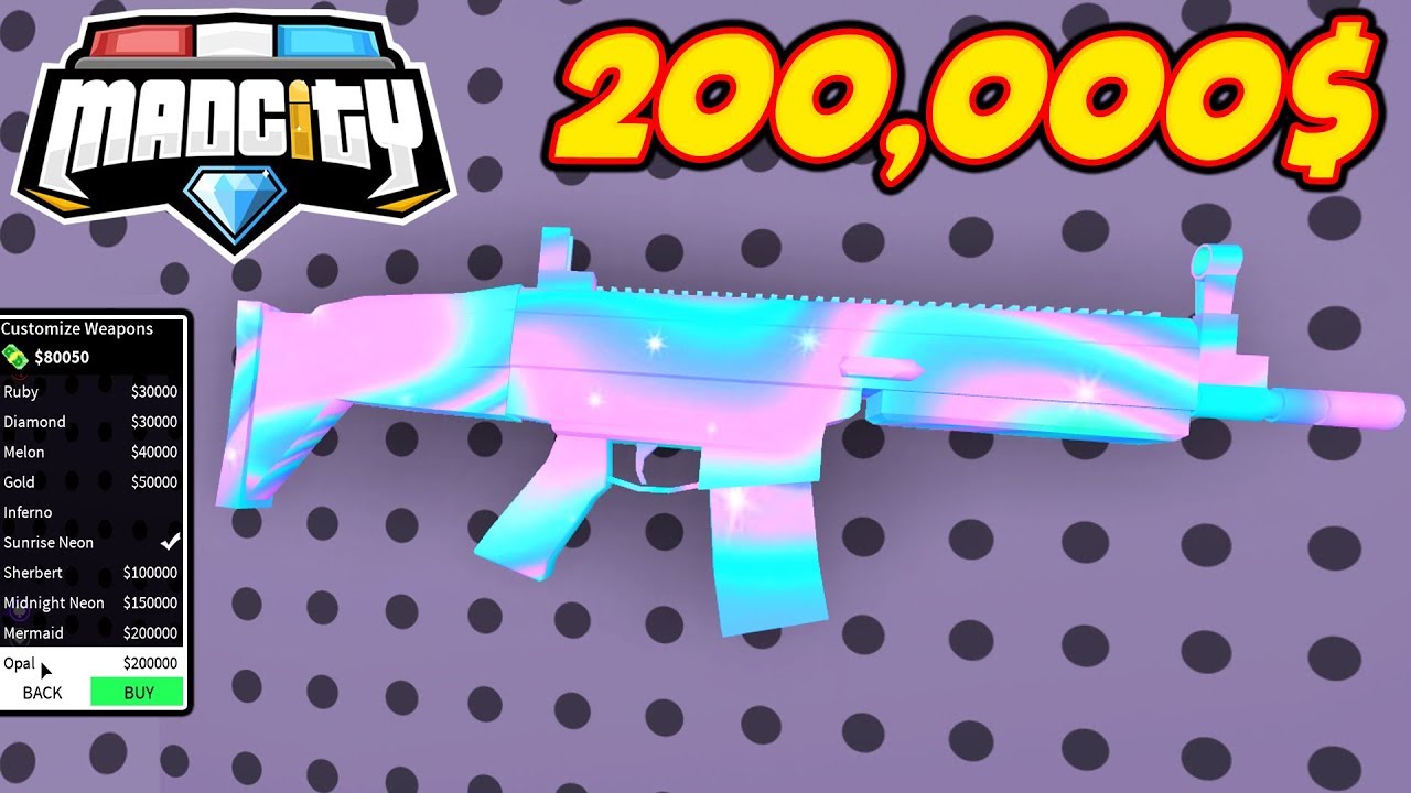 🔫 Die BESTEN *WAFFEN SKINS* MAD CITY Roblox YouTube