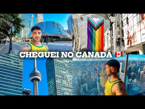 🇨🇦 CHEGUEI NO CANADÁ! | Meu primeiro dia em Toronto  + PRIDE 🏳️‍🌈