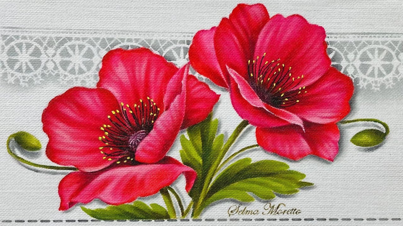 PINTANDO PAPOULAS EM TECIDO