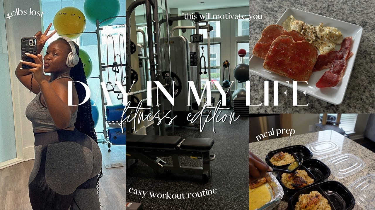 day in the life gym girl edition: what i train in a day, easy meal prep ...