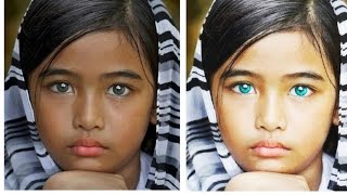 تبيض الوجه وتغير لون العيون بالفون 😮 برنامج PicsArt screenshot 2