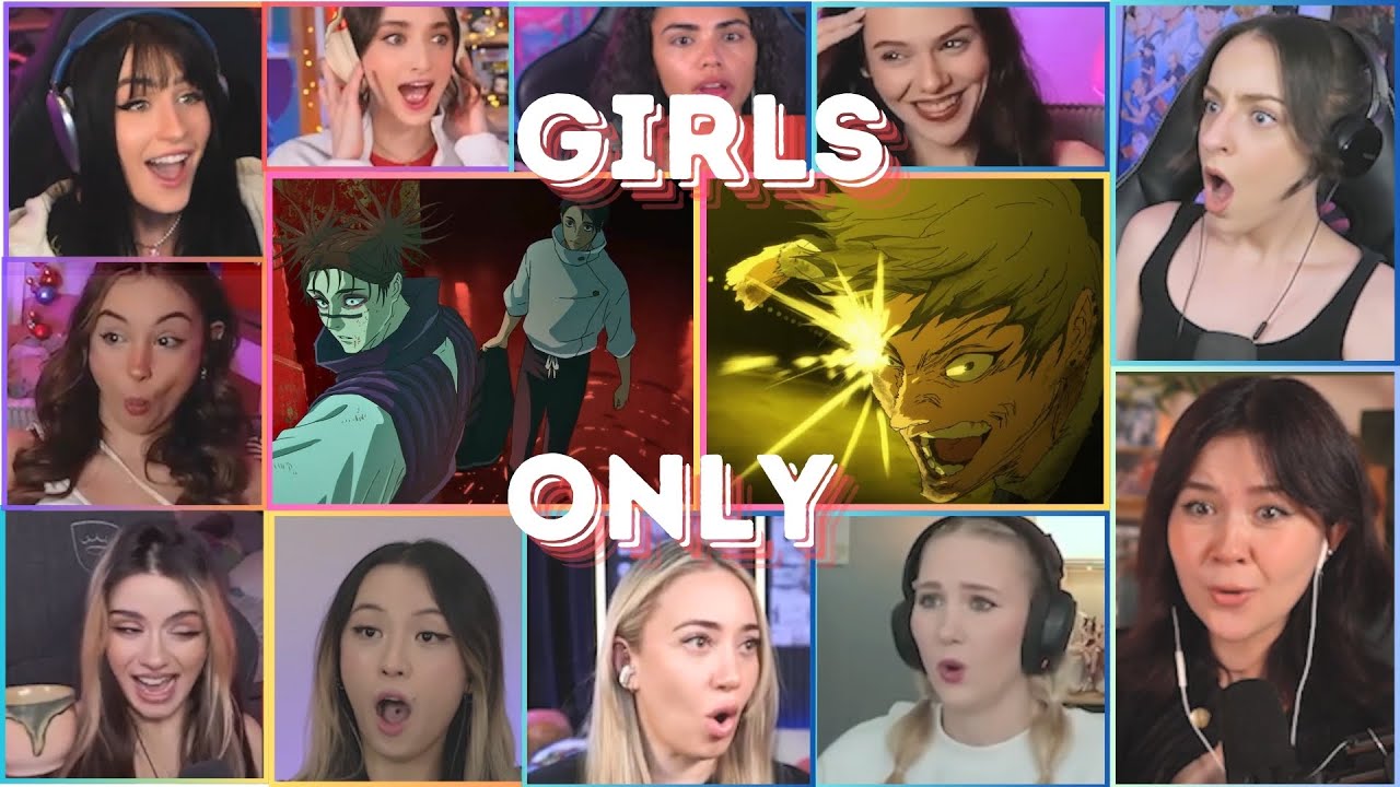 GIRLS REACT - JUJUTSU KAISEN SEASON 3 EPISODE 2 GIRLS REACTION MASHUP