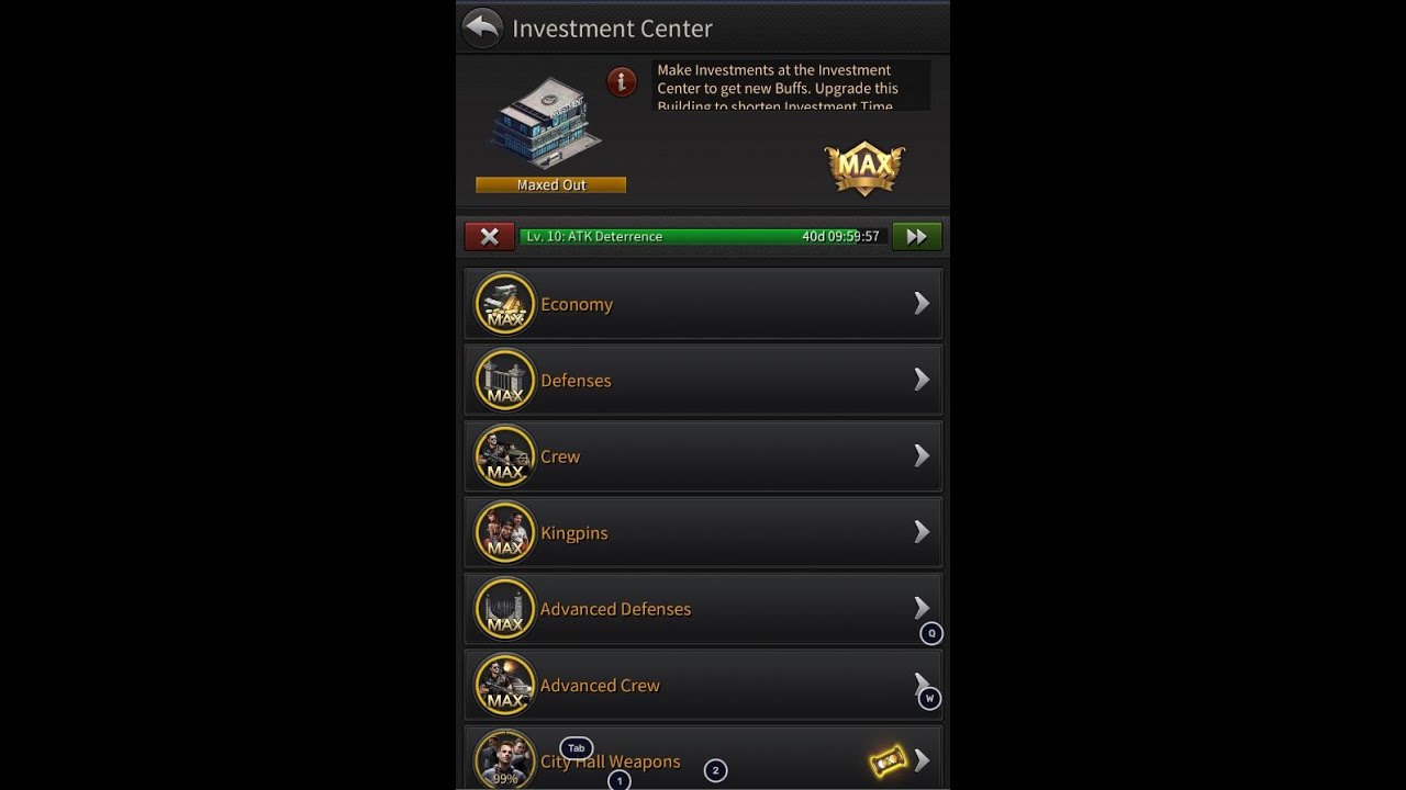 THE GRAND MAFIA WHAT TO INVEST IN! INVESTMENT CENTER