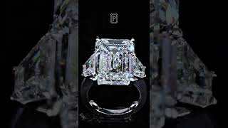 A 15 carat emerald cut flanked in symmetry, precision, and meaning. #polmeri #engagementring #bridal