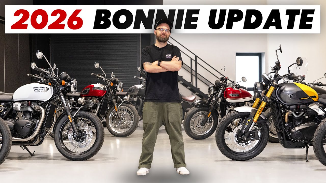 6 новых моделей Triumph Bonneville обновлены для 2026 года! (T100, T120, Bobber, Speedmaster, Scr...