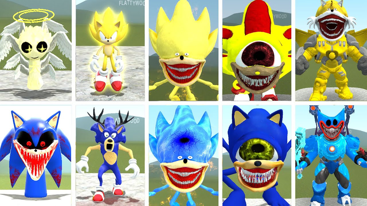NEW SUPER SONIC VS SHIN SONIC GIANT EVOLUTION BATTLE IN GARRY'S MOD