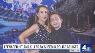 Live Mom loses only son killed by police car while riding bike near his Long Island home | NBC New York Camera Feed