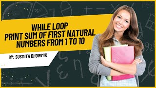 Write a java code to print Sum of first ten natural numbers @MyStudyHacks51