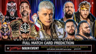 WWE Saturday Night's Main Event 2026 Match Card Prediction