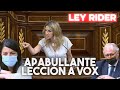 La APABULLANTE LECCIÓN de Yolanda Díaz a VOX: LEY RIDER