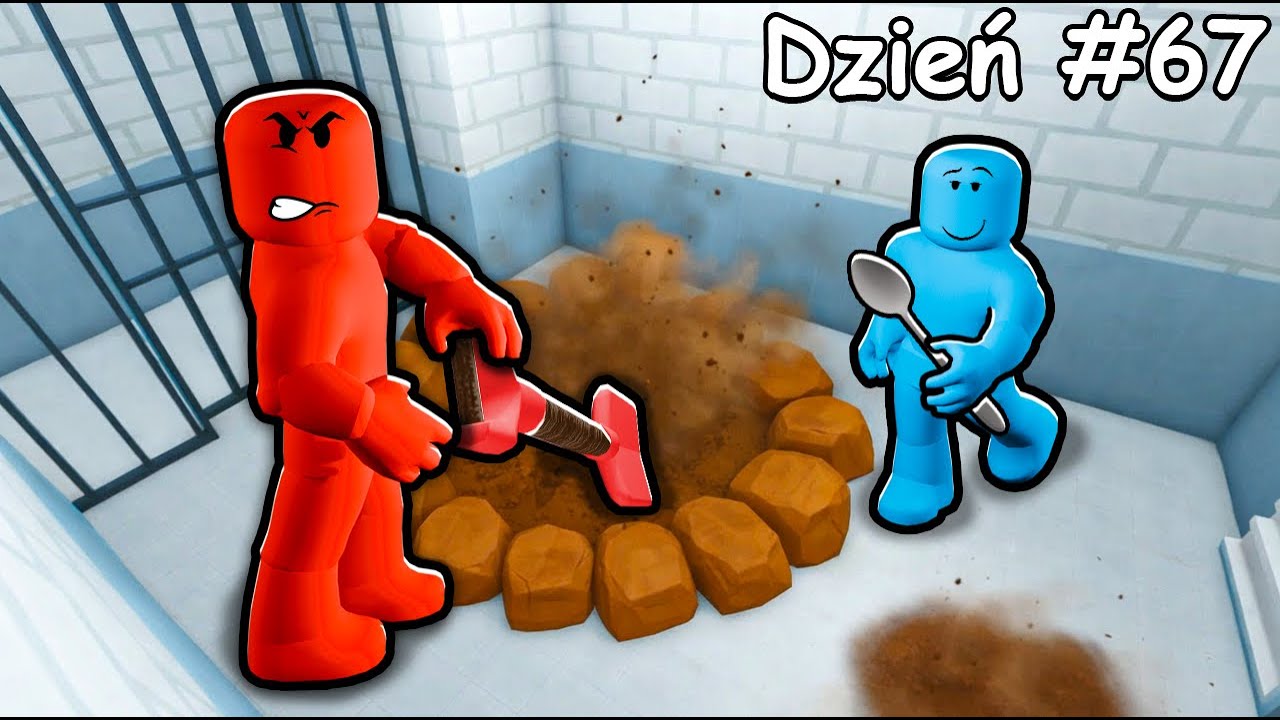 KOPIEMY DZIURĘ, ABY UCIEC Z WIĘZIENIA W ROBLOX! 🪏👮