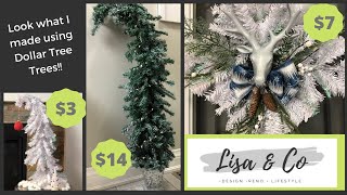 Farmhouse Grinch Tree  ||  Dollar Tree Christmas DIYs  ||  Large Dollar Tree DIYs!!