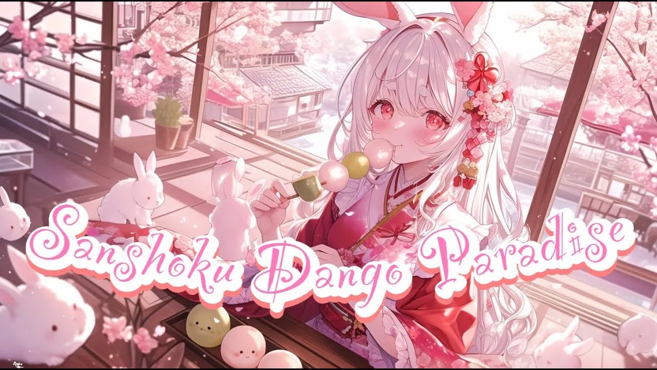 【フリーBGM】 Sanshoku Dango Paradise 【ふわ耳ローファイで作業／勉強／癒し／睡眠／chill／かわいい】1時間🎧