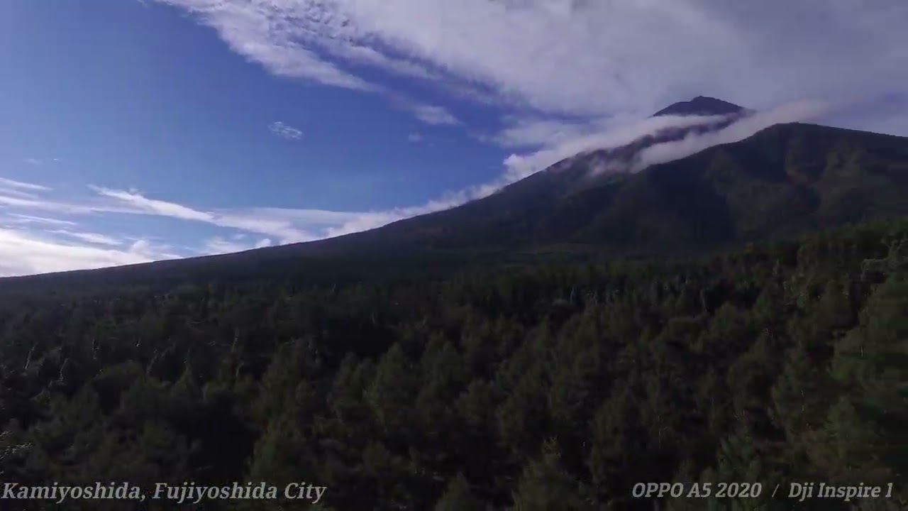 [4K] From Kamiyoshida, Fujiyoshida City, Tuesday, October 1, 2024 DJI Inspire 1 / OPPO A5 2020