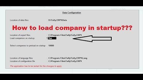 How to load company on startup in Tally.ERP9 6.5.5 ?