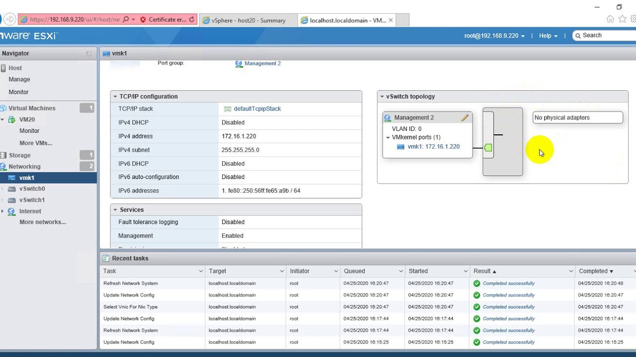 LAB9: vNetworks: Create VMKernel - YouTube