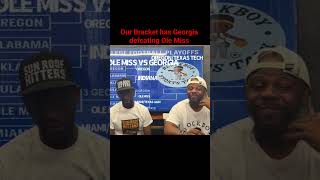 Our Bracket has Georgia over Ole Miss #georgiafootball #cfbpredictions #nflplayoffs