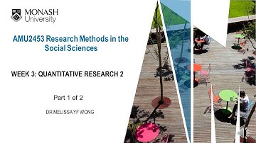 Week 3 Quantitative Methods 2 Sampling and Questionnaire Design Part 1 of 2