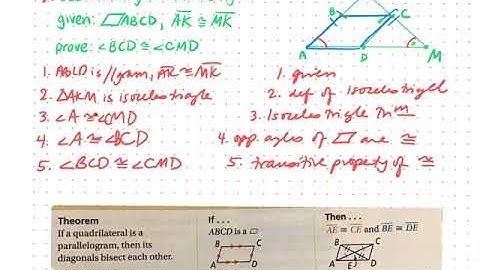 Geom Properties of Parallelograms 6.2