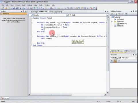 Microsoft Visual Basic Tutorial Part 2(Introduction)