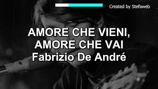 Fabrizio De André - Amore che vieni, amore che vai (Karaoke Originale)