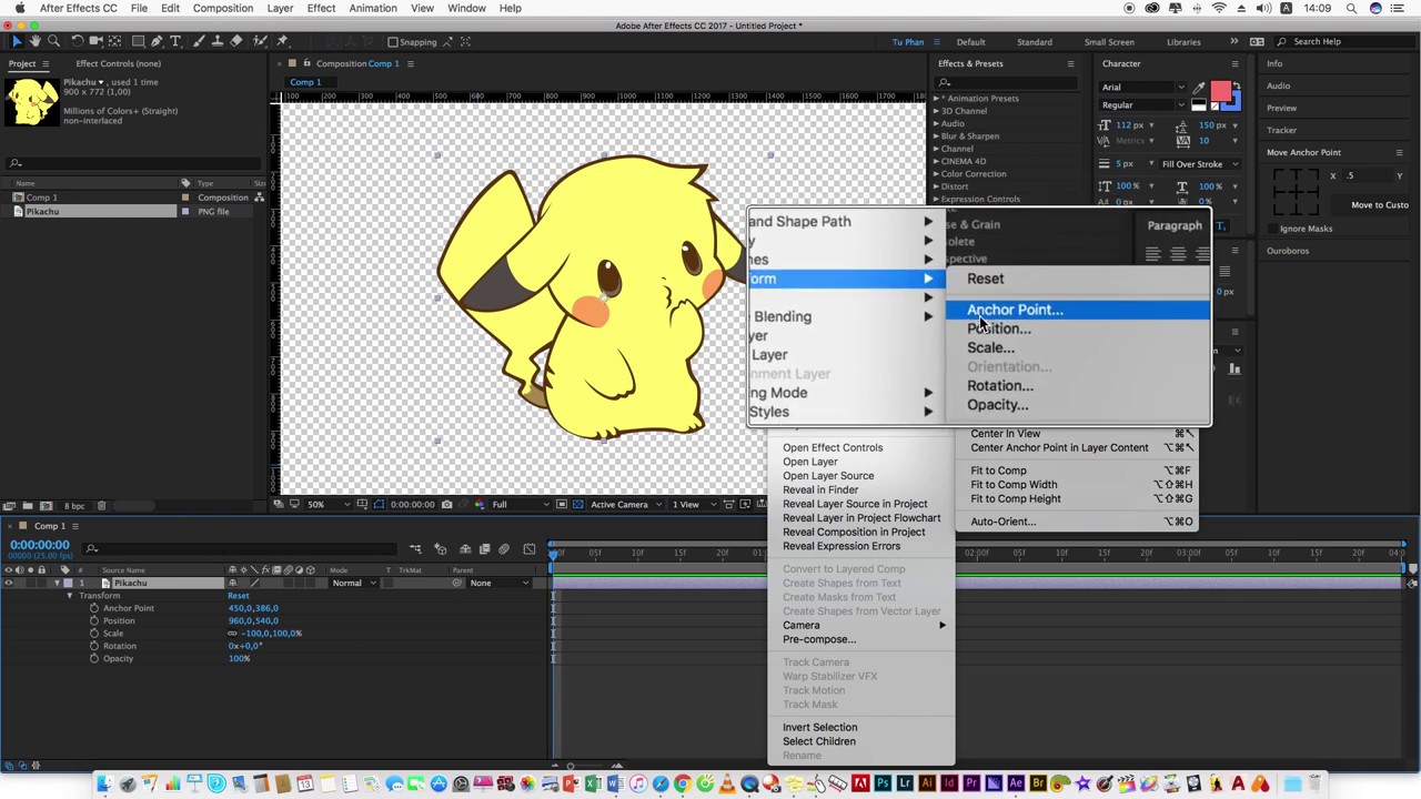 Hướng dẫn After Effects - 22/40 Thuộc tính Transform trong Layer