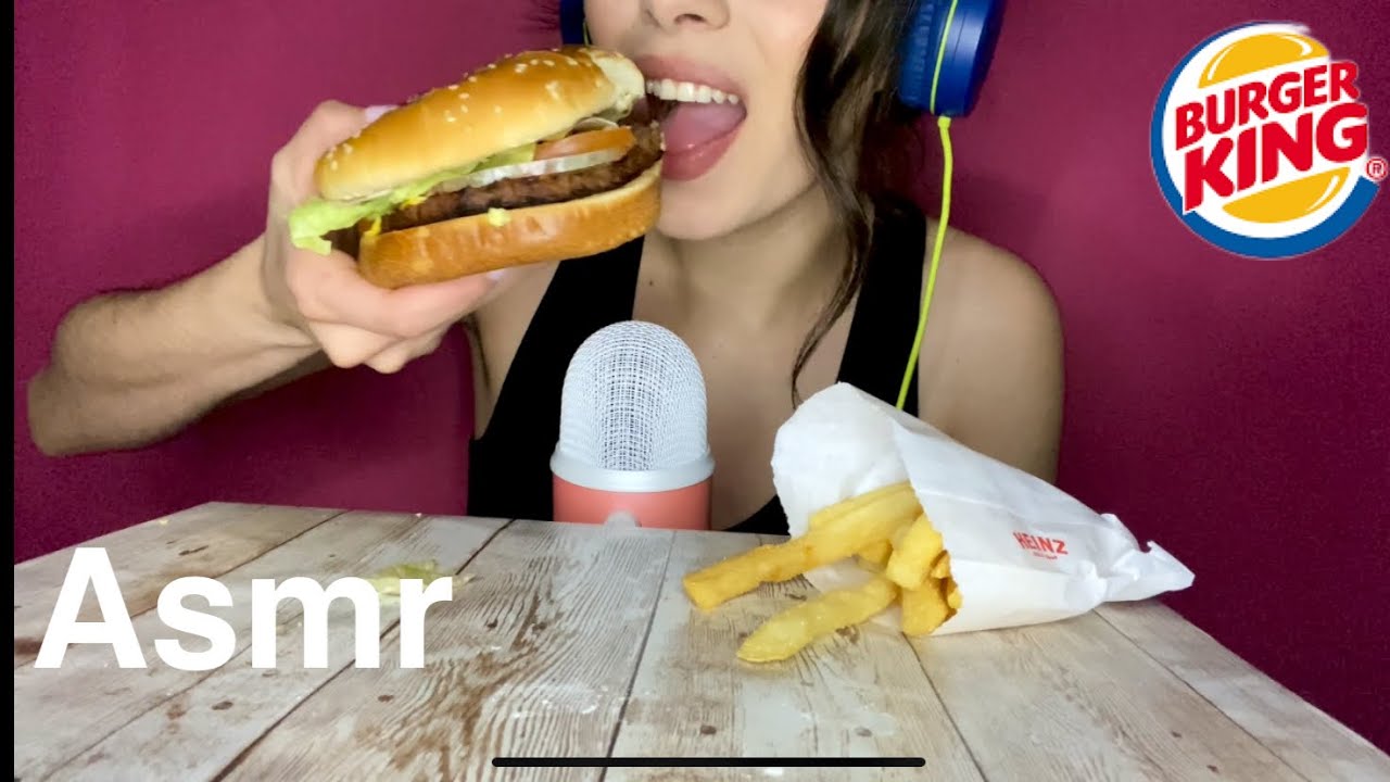 Asmr Burger King mukbang( No Talking) eating sounds🍔🍟