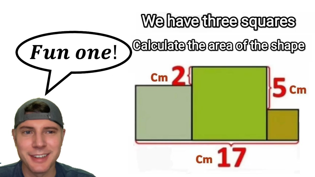 Area of 3 Squares - YouTube